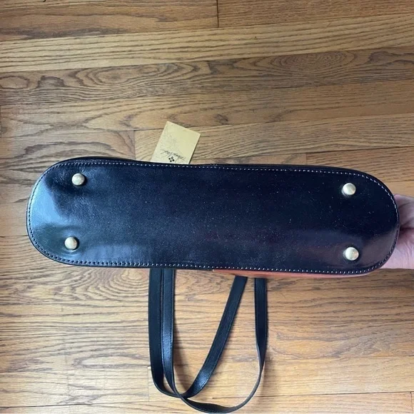 Patricia Nash Danville Tote Vintage Color Block P1014493 Black British tan NWT - Picture 4 of 7